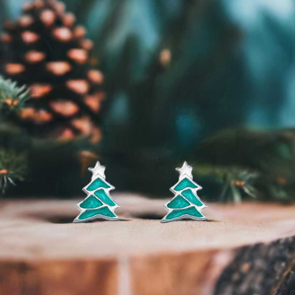 Christmas Tree Stud Earrings