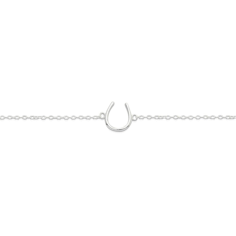 Sterling Silver Fine Horse Shoe Bracelet - Rose Gold/ Silver