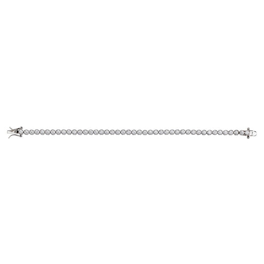 Sterling Silver Round 3mm CZ Tennis Bracelet