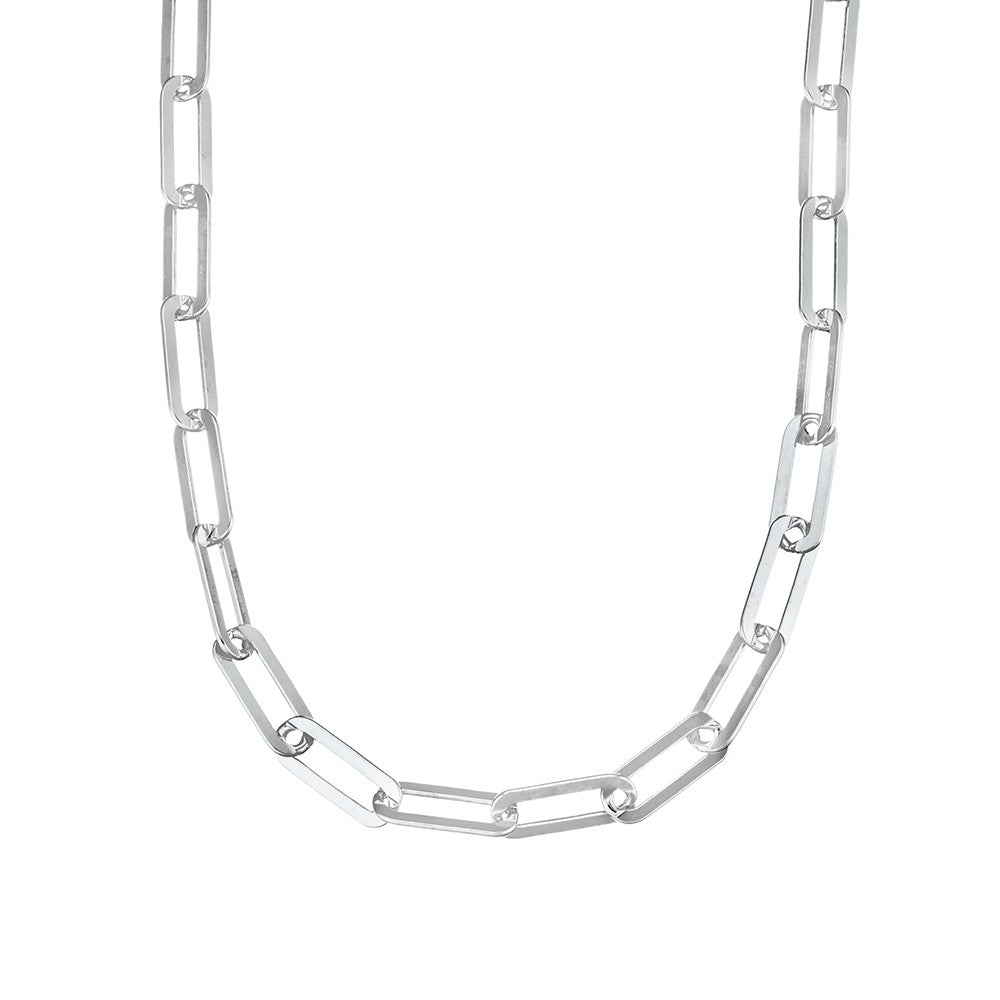 Silver 6mm Oblong Link Chain