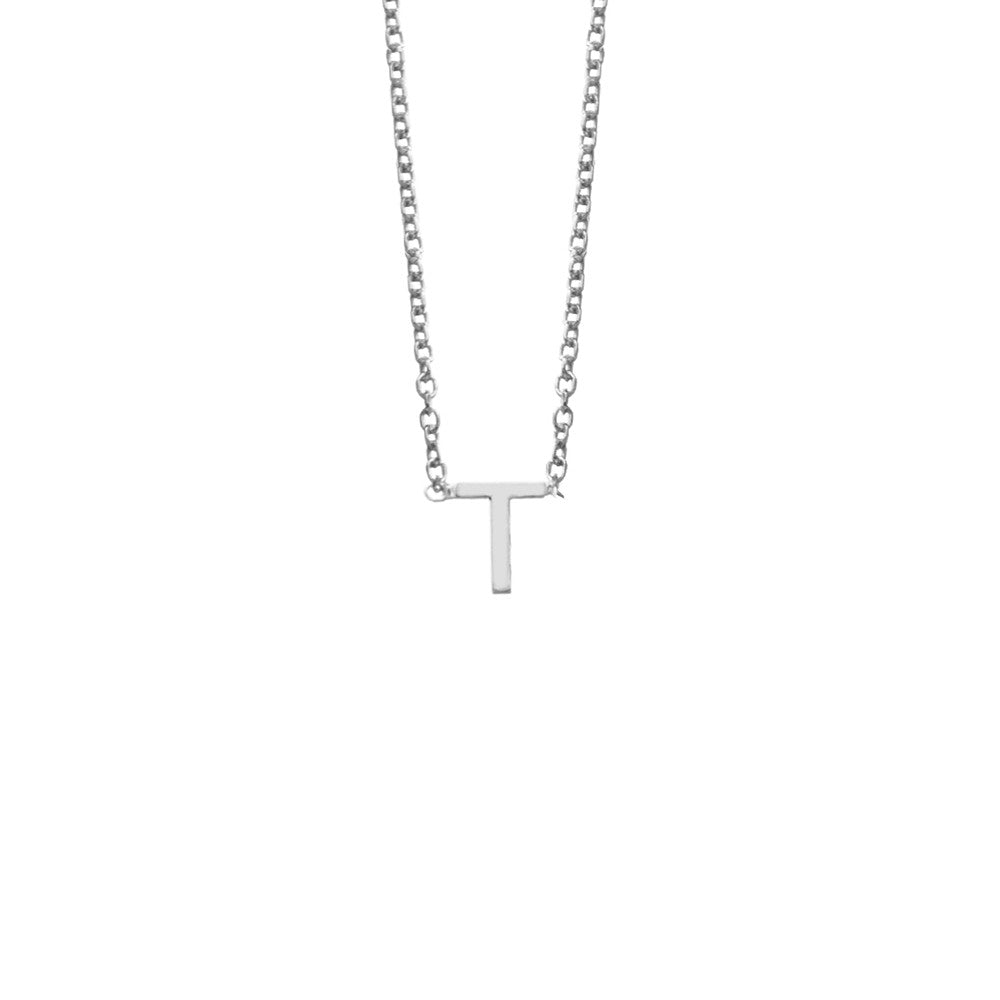 Silver Initial Necklace