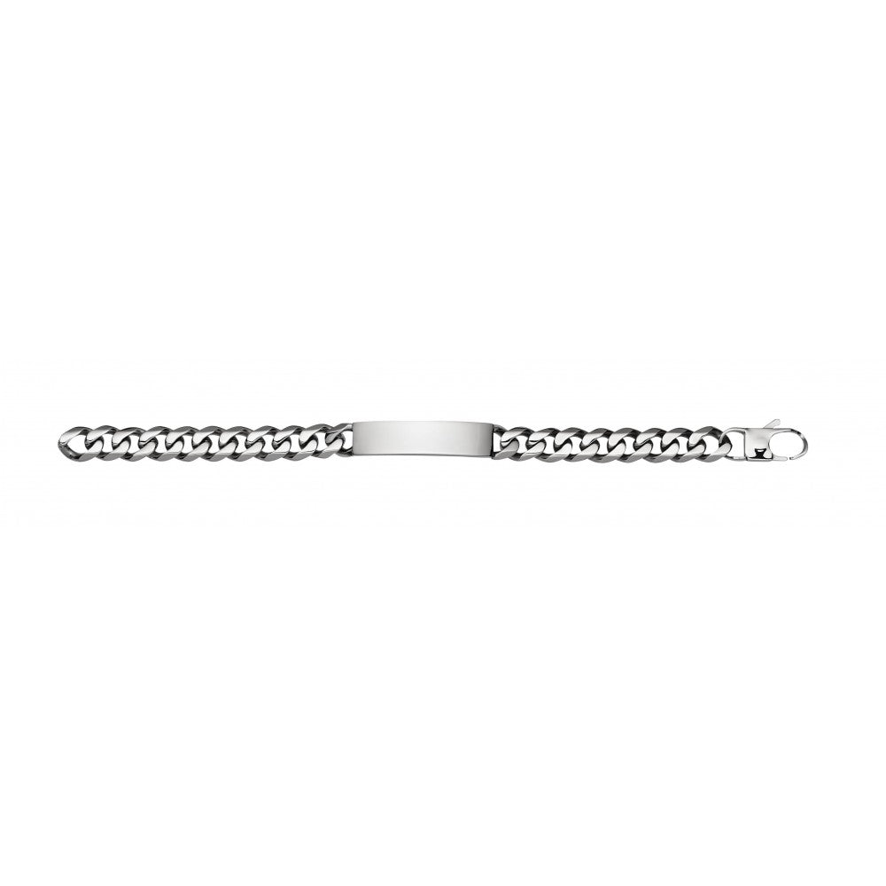 Stainless Steel Silver Men's I.D. Bracelet