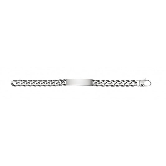 Stainless Steel Silver Men's I.D. Bracelet