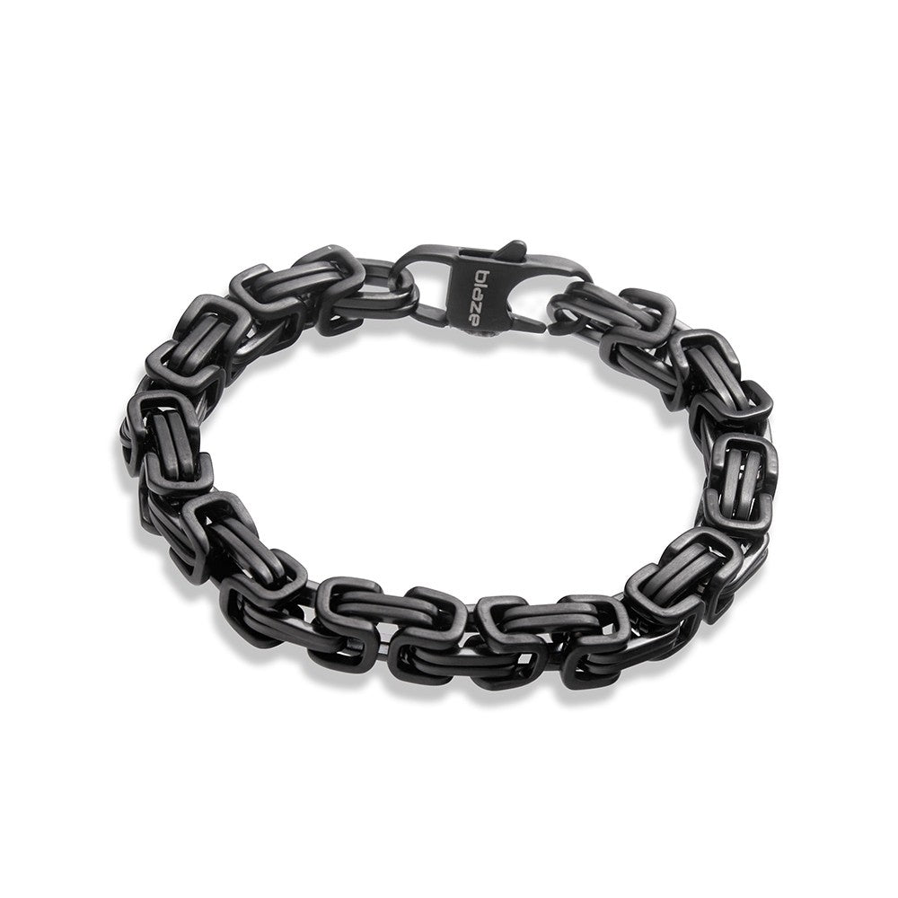 Black 8mm Byzantine Bracelet