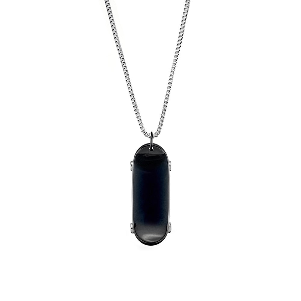Skateboard Necklace with 2mm Box Chain
