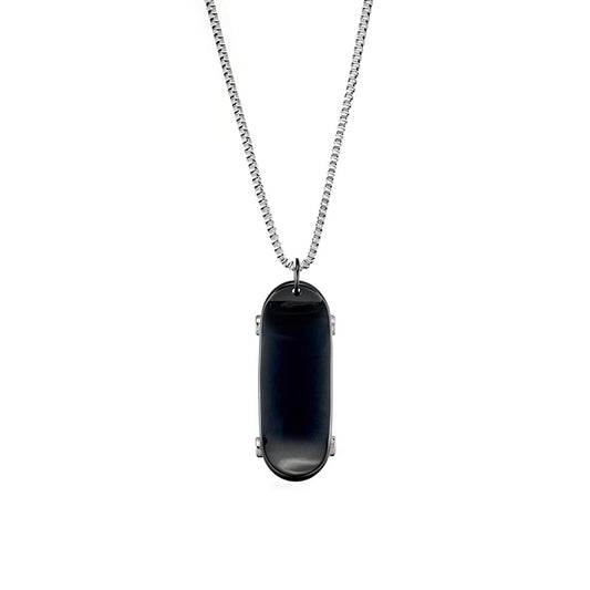Skateboard Necklace with 2mm Box Chain