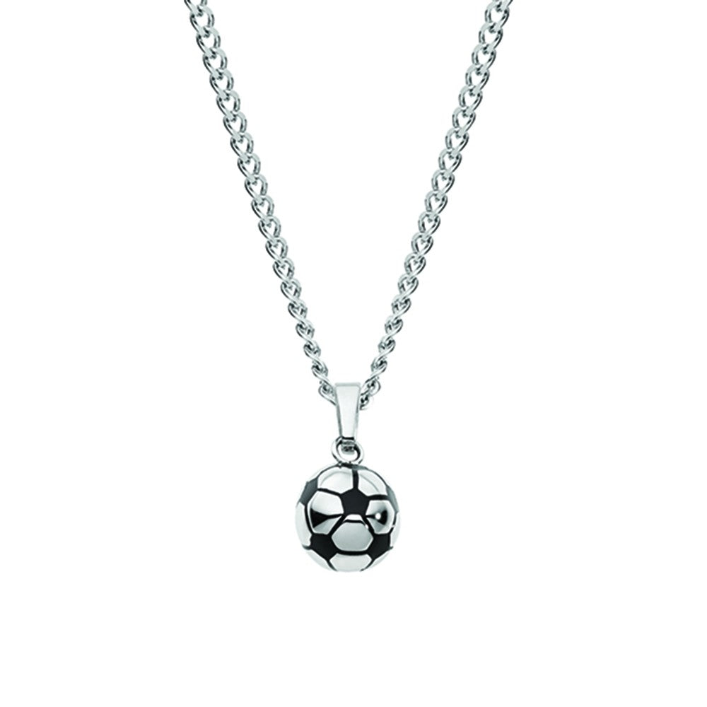 Soccer Necklace with 3mm Curb Chain