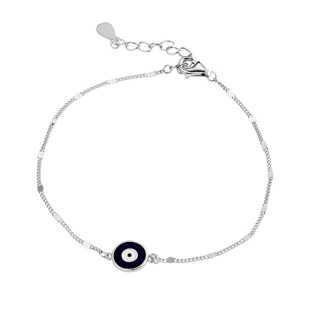 Glass Eye Charm Bracelet - Gold/ Silver