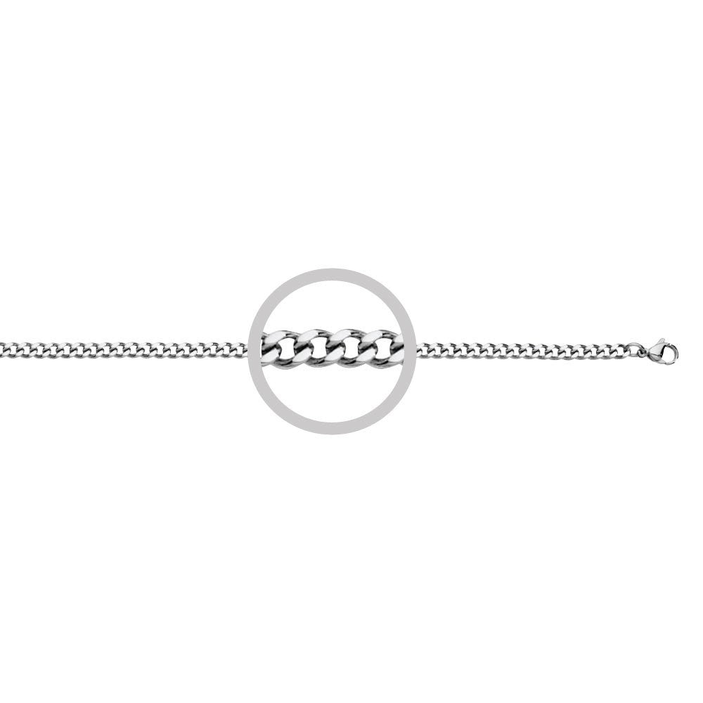 Stainless Silver 4.5mm Curb Chain - 45cm/ 55cm/ 60cm