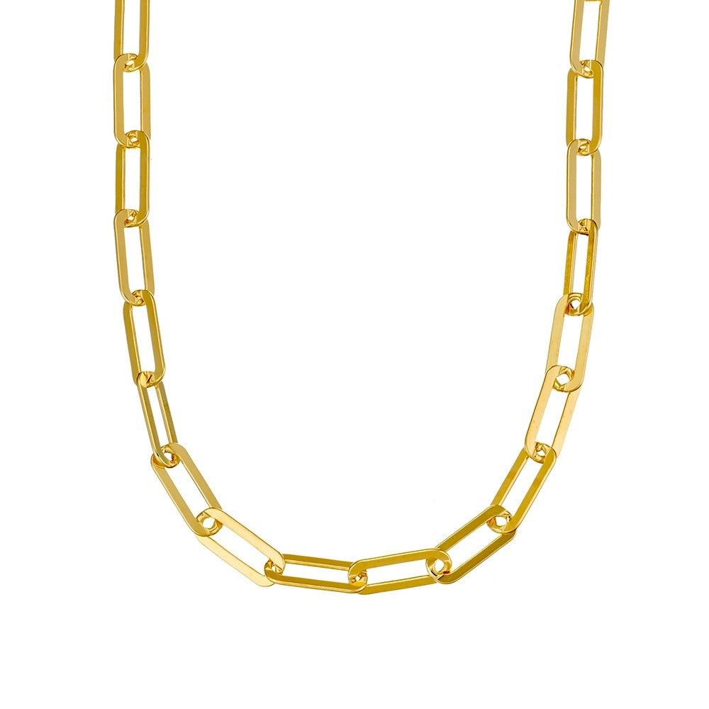 Gold 6mm Oblong Link Chain