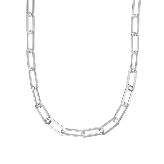 Silver 6mm Oblong Link Chain