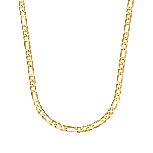 Sterling Silver Gold Plated Figaro 4mm Chain