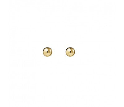 Gold Round Ball Stud Earring