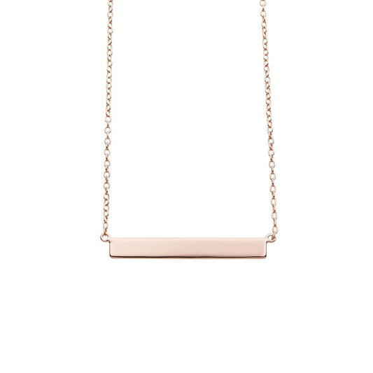 Rose Gold Narrow Plate Necklace