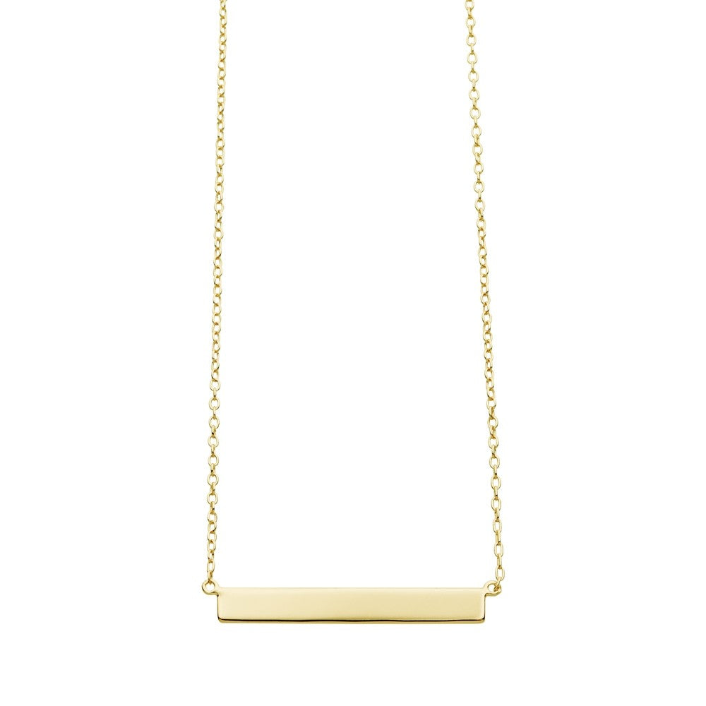 Gold Narrow Plate Necklace