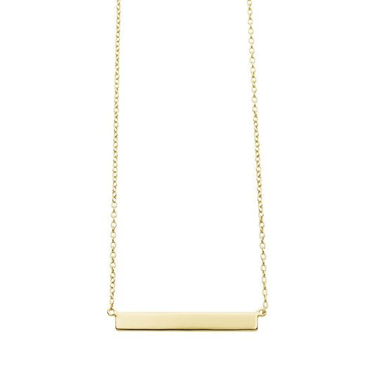 Gold Narrow Plate Necklace