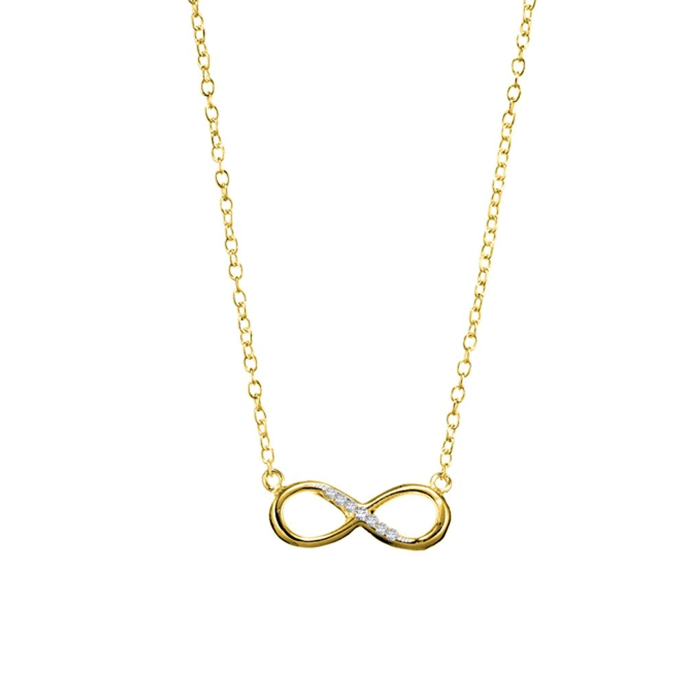 Infinity Pave Necklace - Silver, Rose Gold & Gold