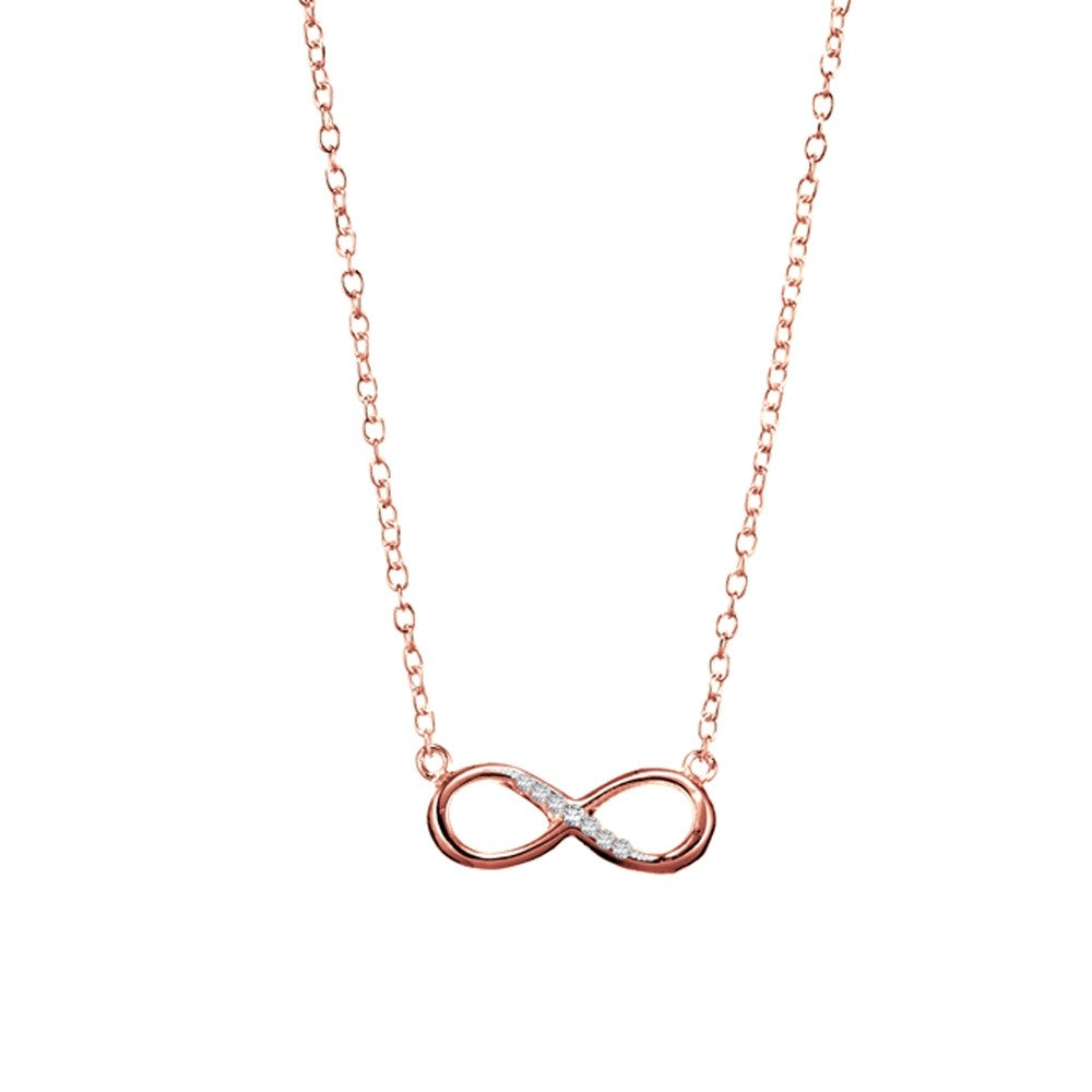 Infinity Pave Necklace - Silver, Rose Gold & Gold