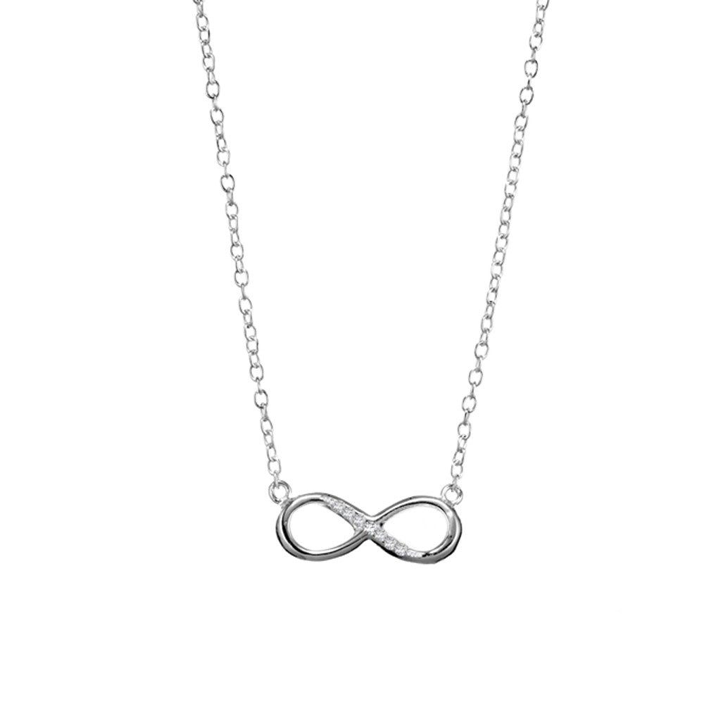 Infinity Pave Necklace - Silver, Rose Gold & Gold