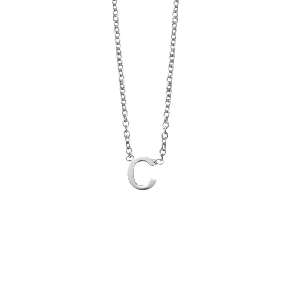 Silver Initial Necklace