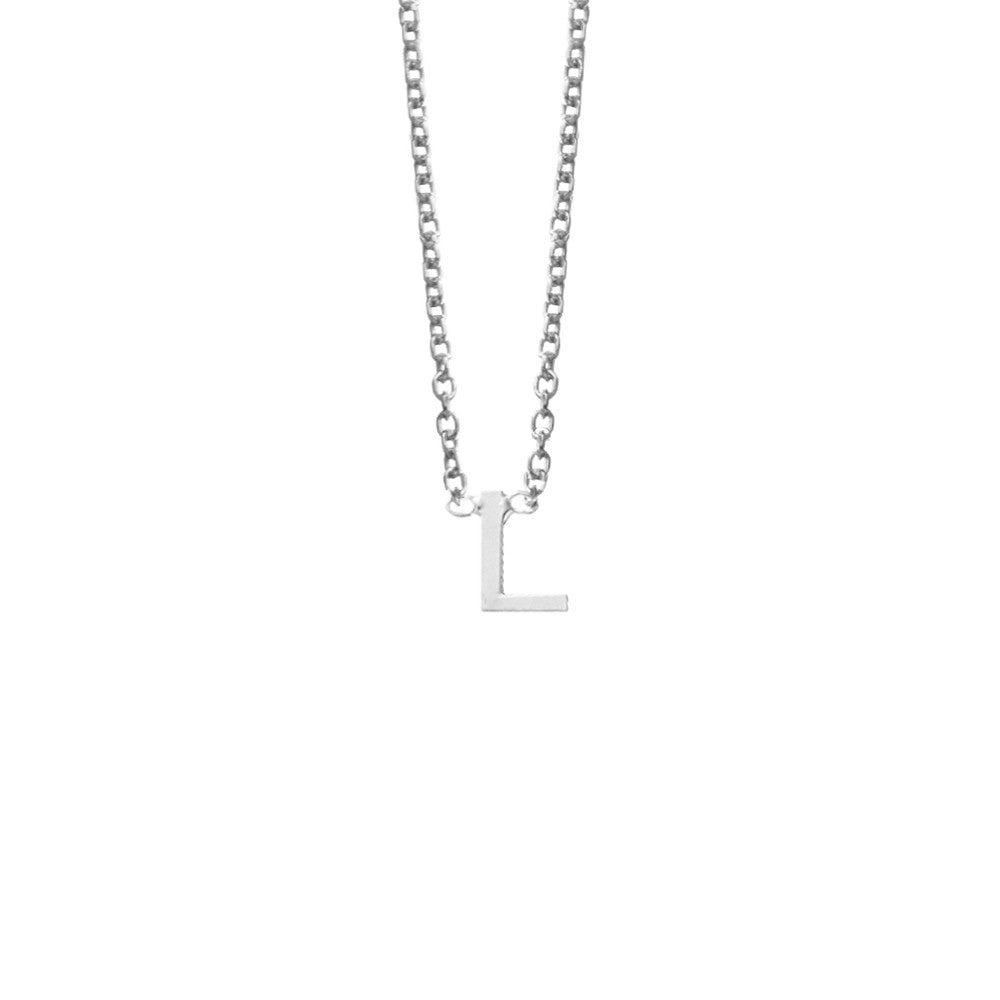 Silver Initial Necklace