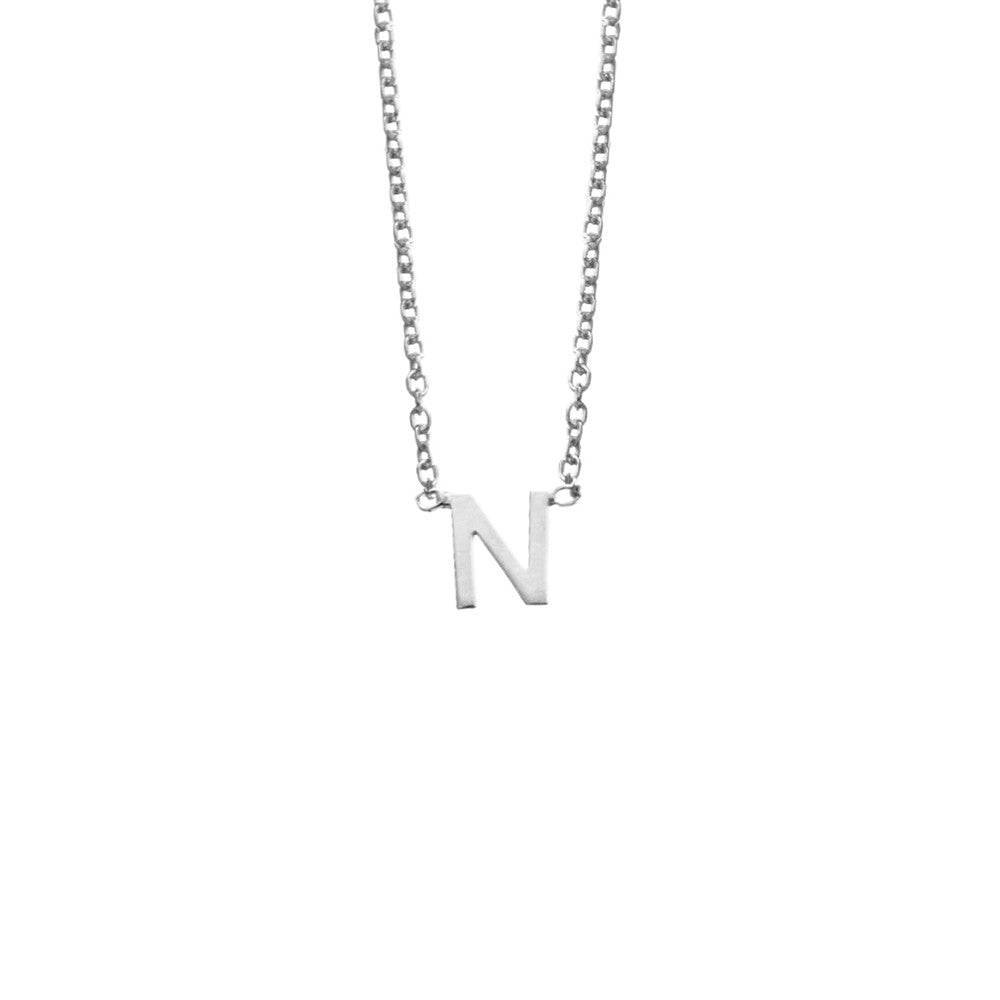 Silver Initial Necklace