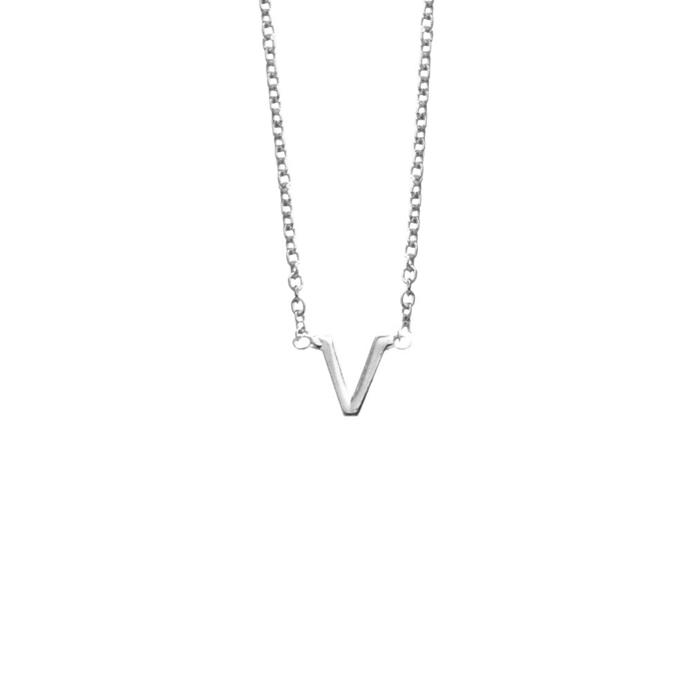 Silver Initial Necklace