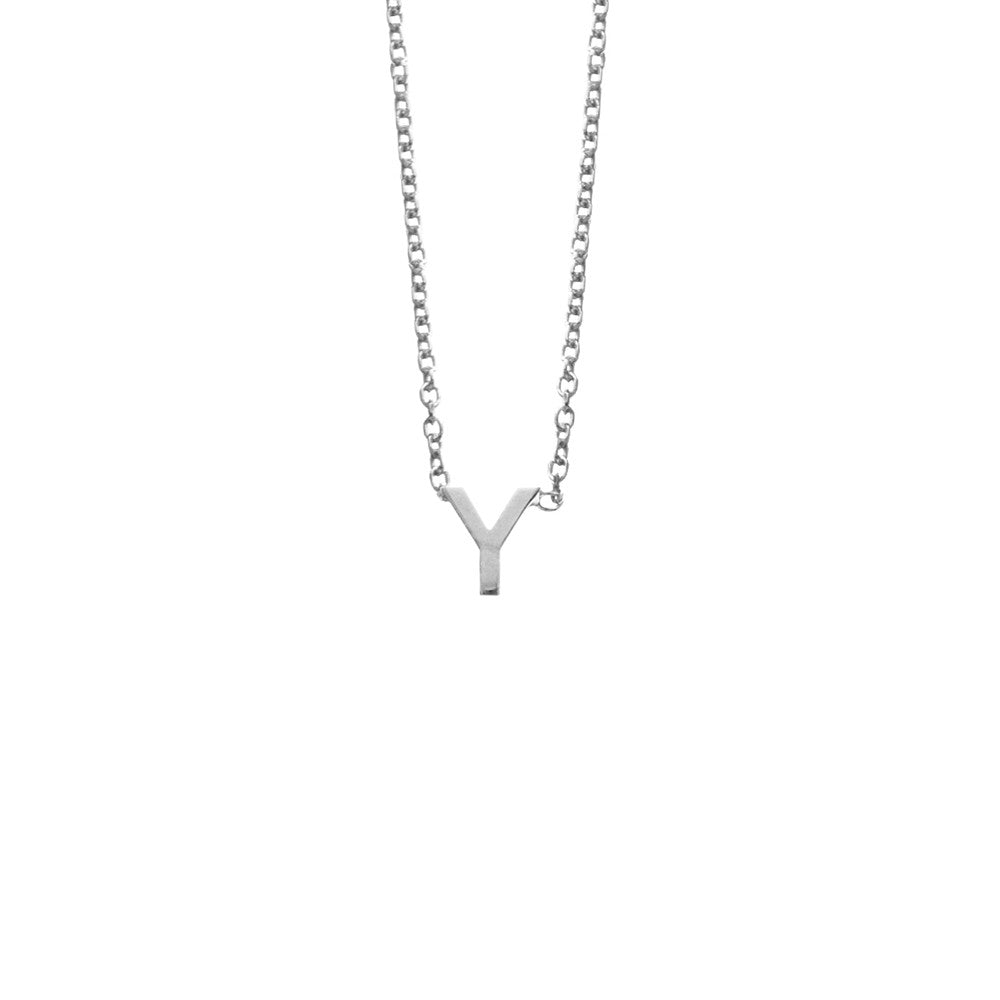 Silver Initial Necklace