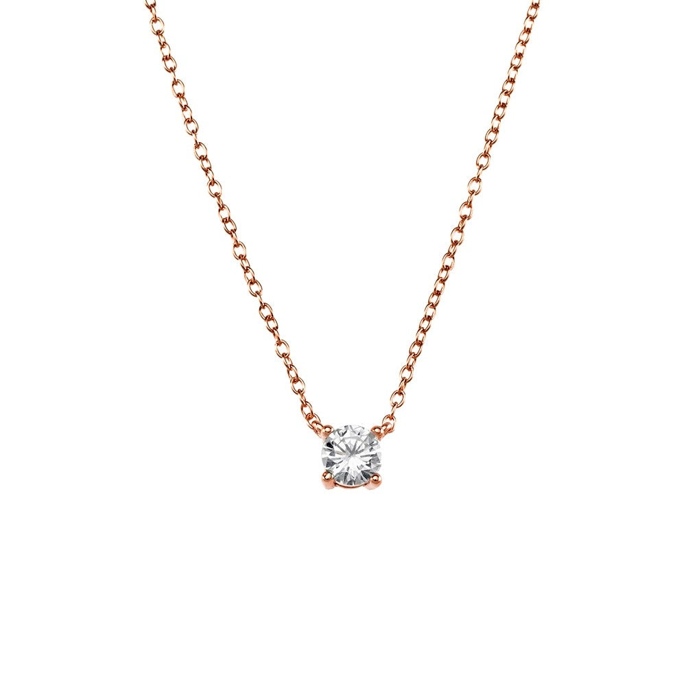 Rose gold store cubic zirconia necklace