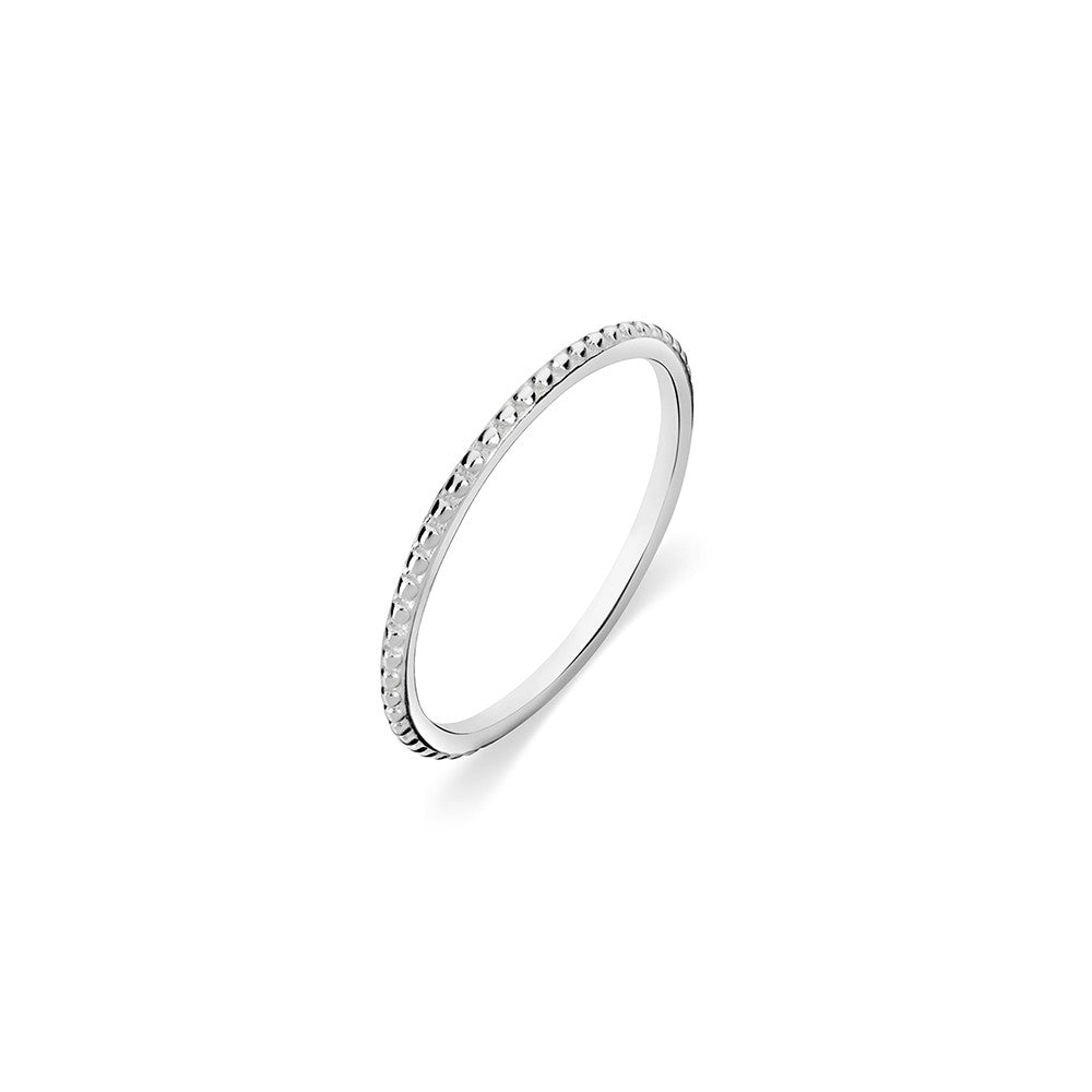 Silver Fine Ball Detail Ring