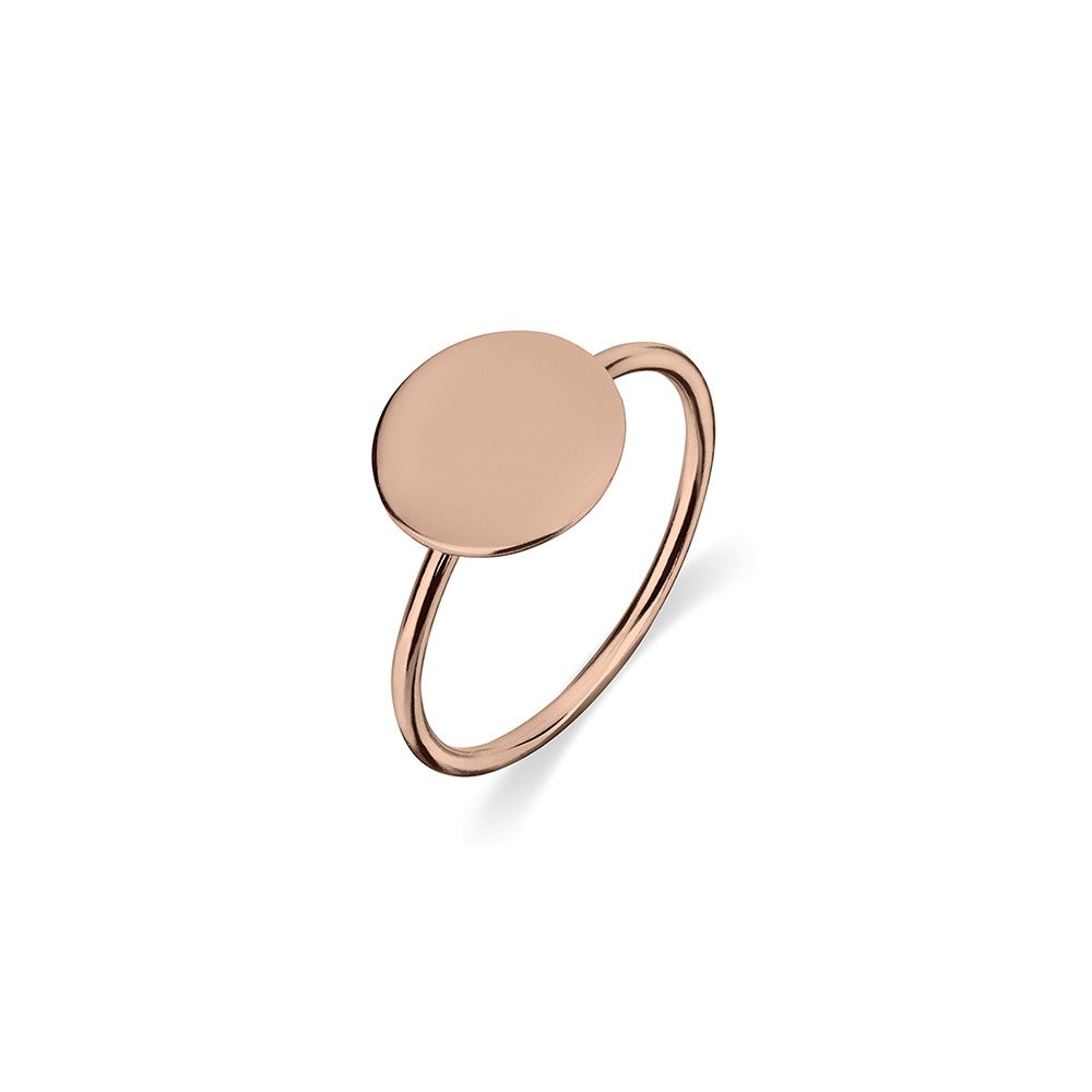 Rose Gold Flat Disc Ring