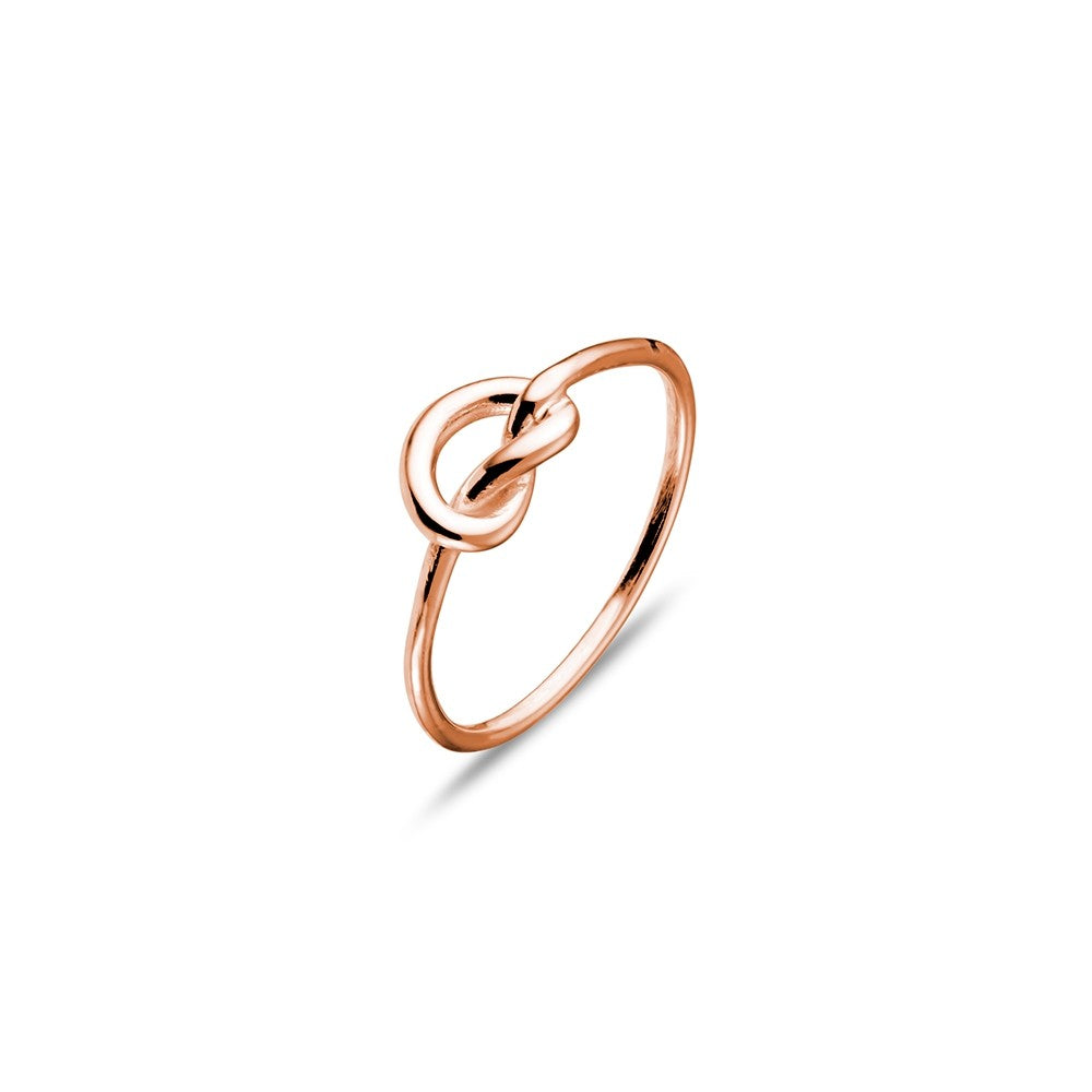 Rose gold infinity knot on sale ring