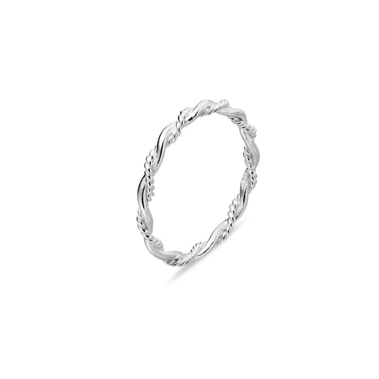 Silver Twisted Rope Ring