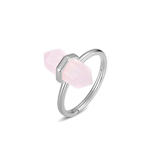 Hexagonal Rose Quartz Crystal