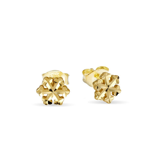 Gold Plated Snowflake Stud
