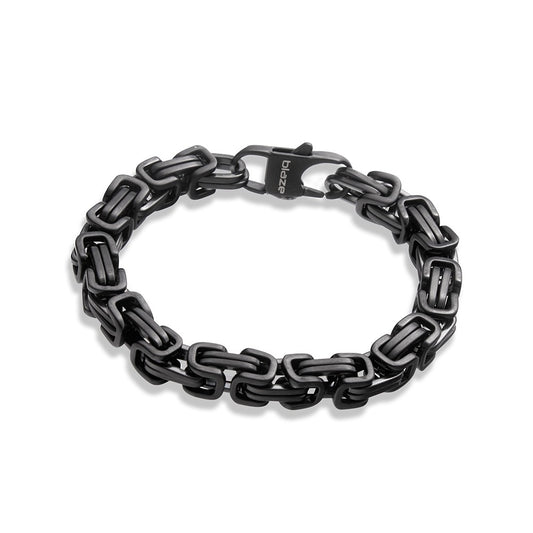 Black 8mm Byzantine Bracelet