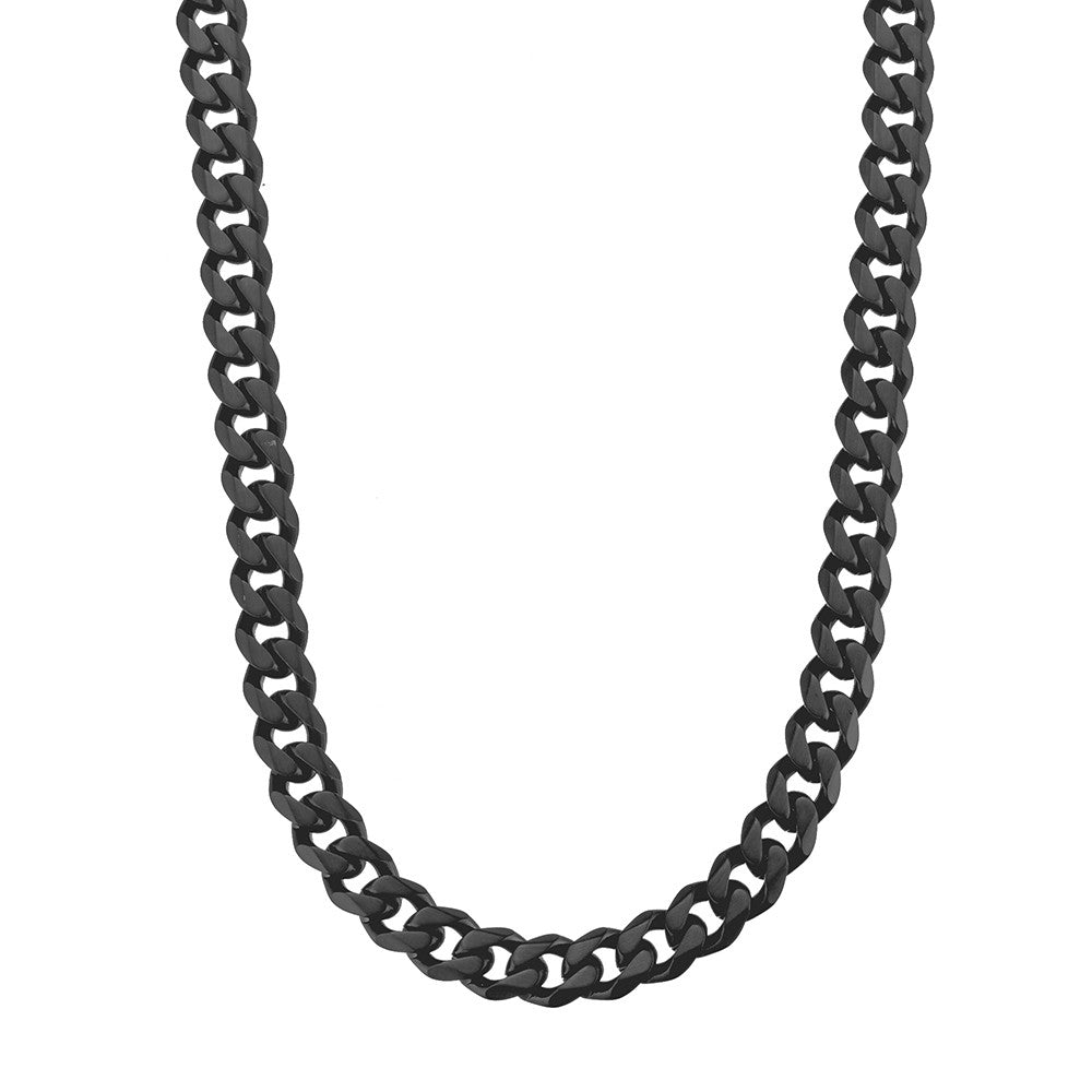 Black Cuban Link Chain 8mm