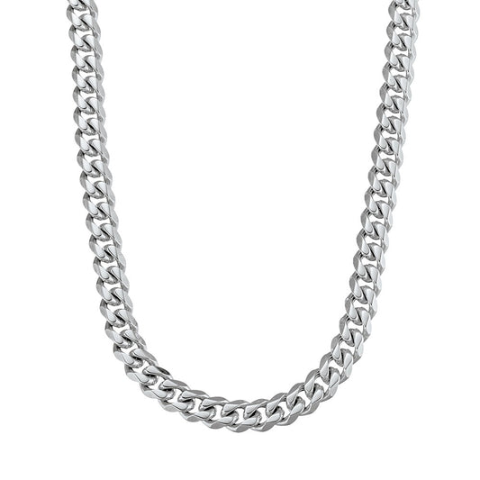 Silver Cuban Link Chain 8mm