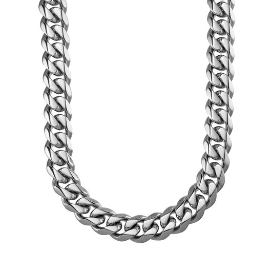 Stainless Steel Cuban Link Chain 14mm - Silver