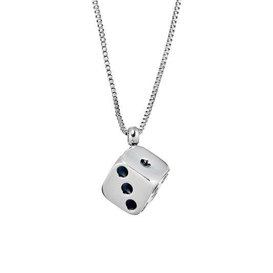 Dice Necklace with 2mm Box Chain